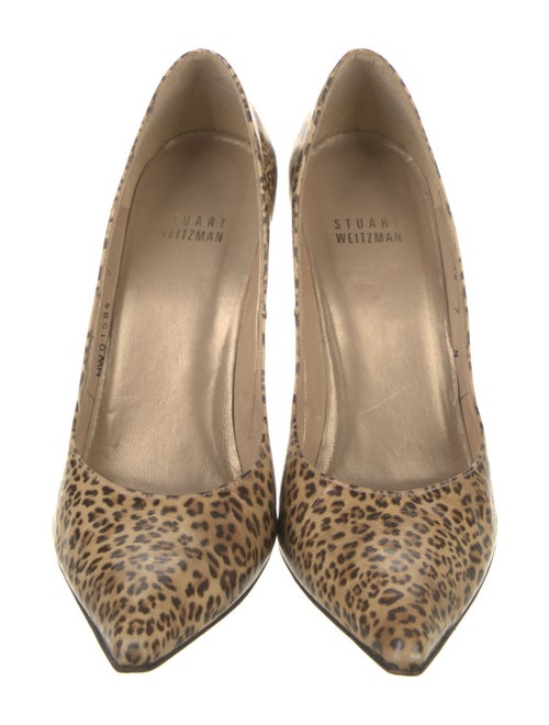 Stuart Weitzman Patent Leather Animal Print Pumps