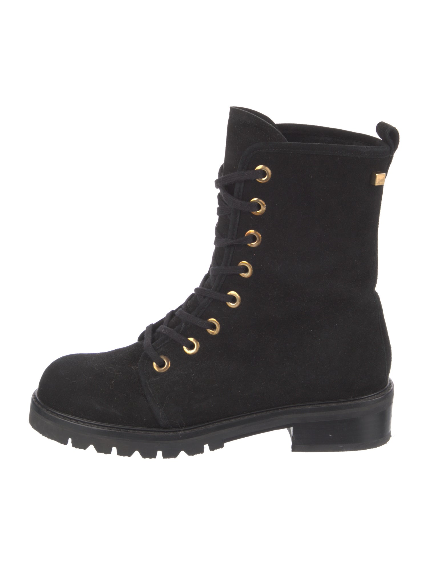 Stuart Weitzman Suede Combat Boots