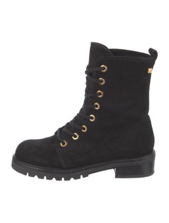 Stuart Weitzman Suede Combat Boots