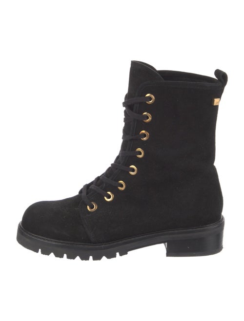 Stuart Weitzman Suede Combat Boots