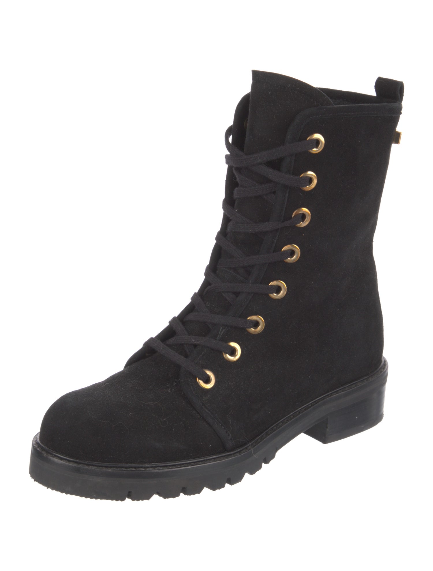 Stuart Weitzman Suede Combat Boots