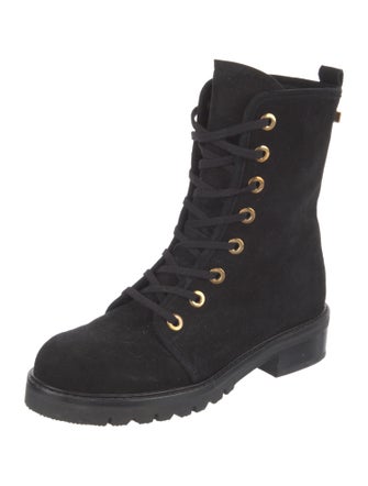Stuart Weitzman Suede Combat Boots