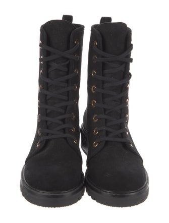 Stuart Weitzman Suede Combat Boots