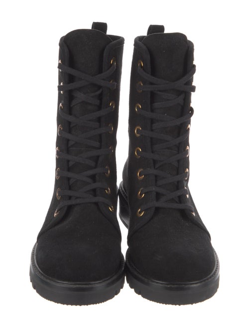 Stuart Weitzman Suede Combat Boots
