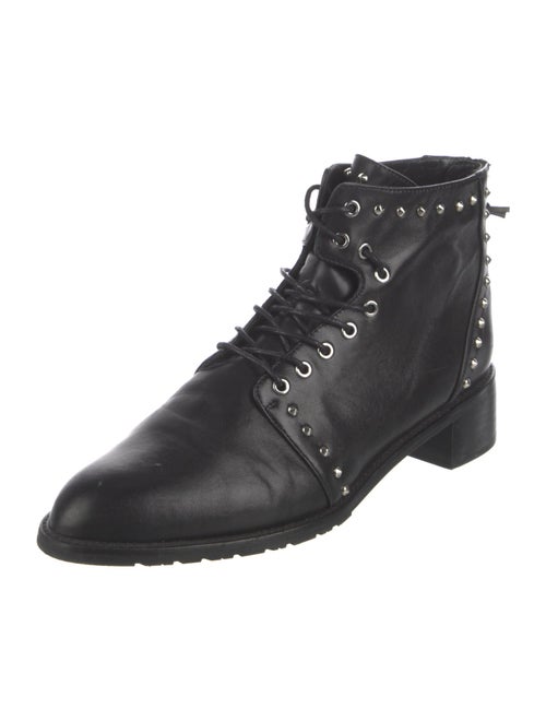 Stuart Weitzman Leather Studded Accents Boots