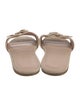 Stuart Weitzman Suede Crystal Embellishments Slides