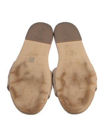 Stuart Weitzman Suede Crystal Embellishments Slides