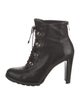 Stuart Weitzman Leather Lace-Up Boots