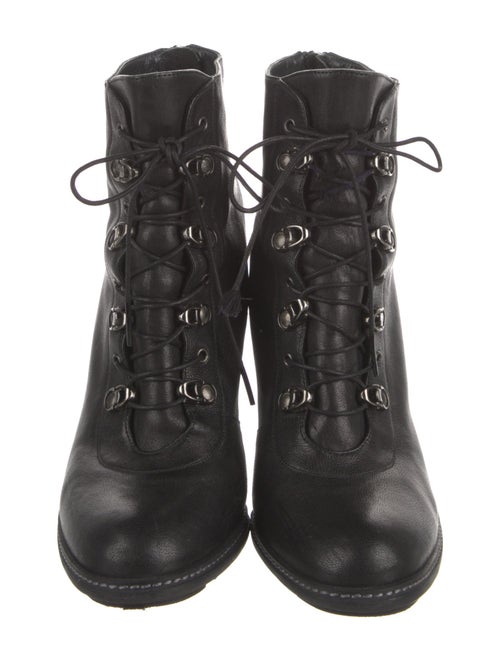 Stuart Weitzman Leather Lace-Up Boots