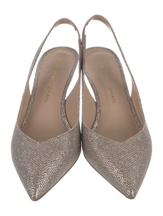 Stuart Weitzman Glitter Slingback Pumps