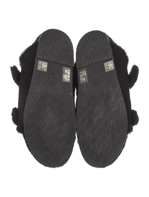 Stuart Weitzman Suede Beaded Accents Slides