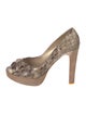 Stuart Weitzman Leather Animal Print Pumps