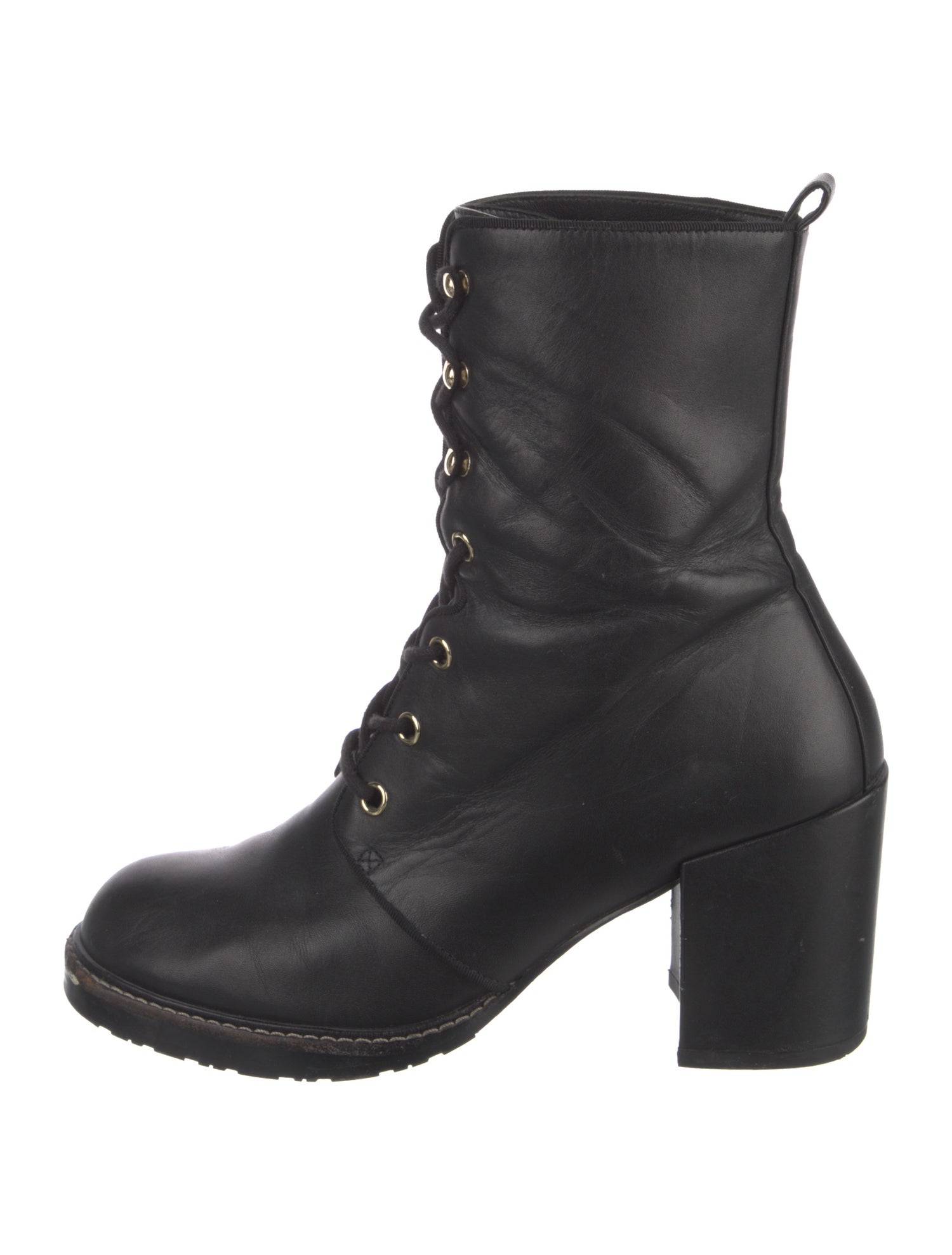 Stuart Weitzman Leather Combat Boots