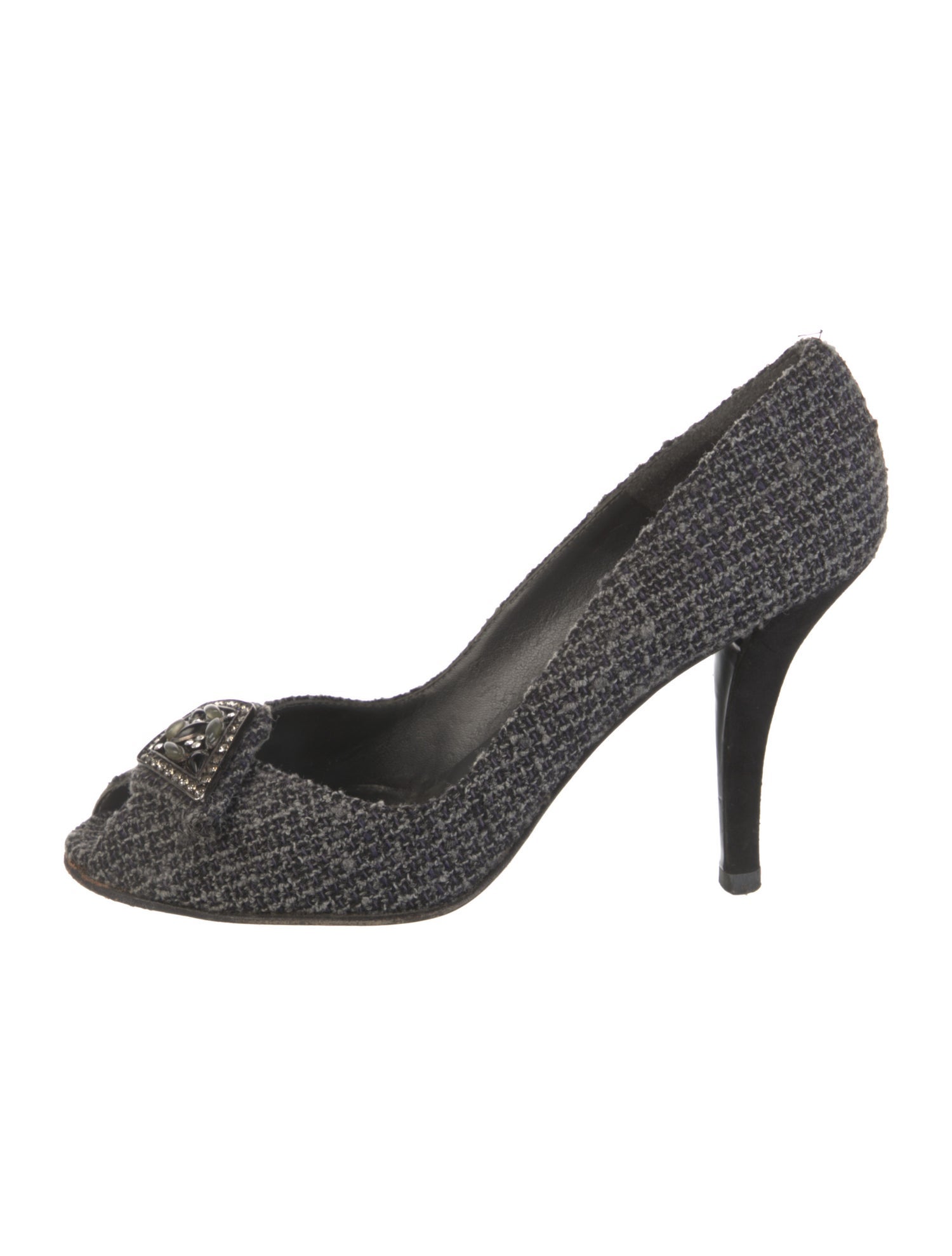Stuart Weitzman Tweed Printed Pumps