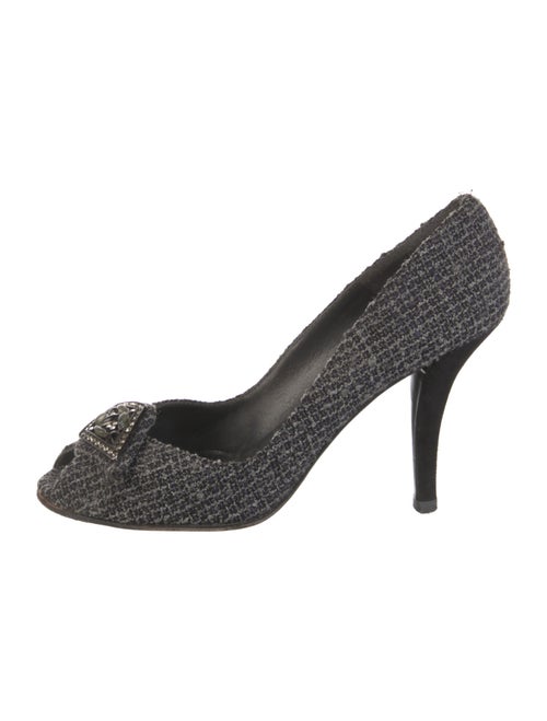 Stuart Weitzman Tweed Printed Pumps