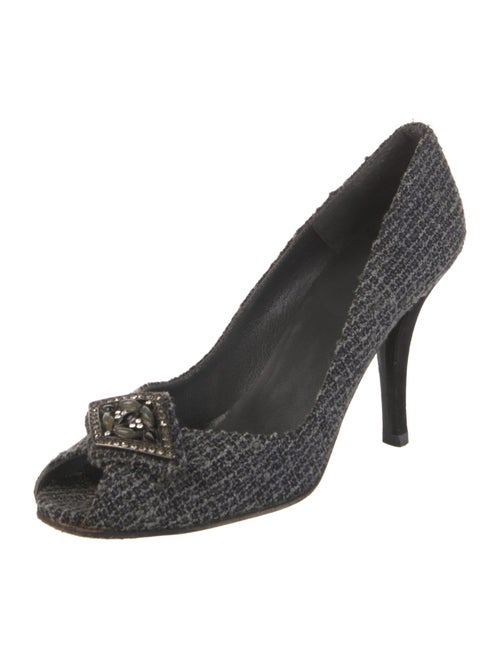 Stuart Weitzman Tweed Printed Pumps