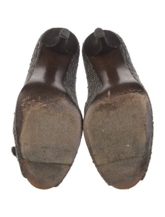 Stuart Weitzman Tweed Printed Pumps