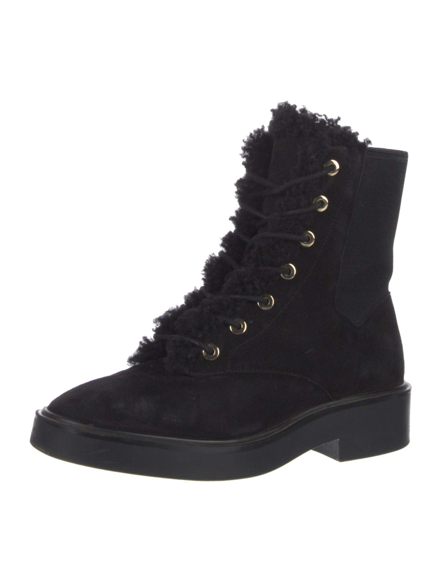 Stuart Weitzman Suede Combat Boots