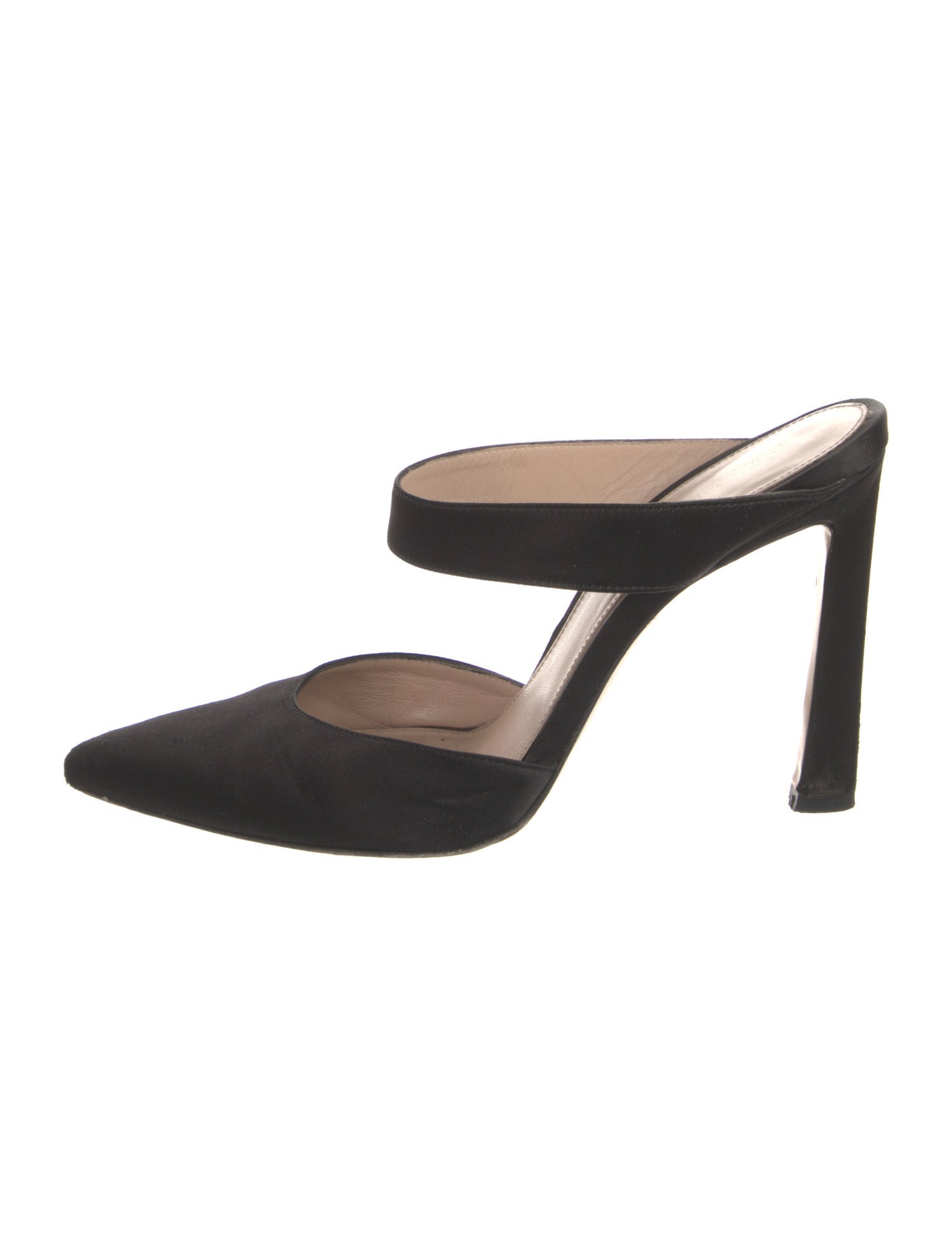 Stuart Weitzman Satin Mules