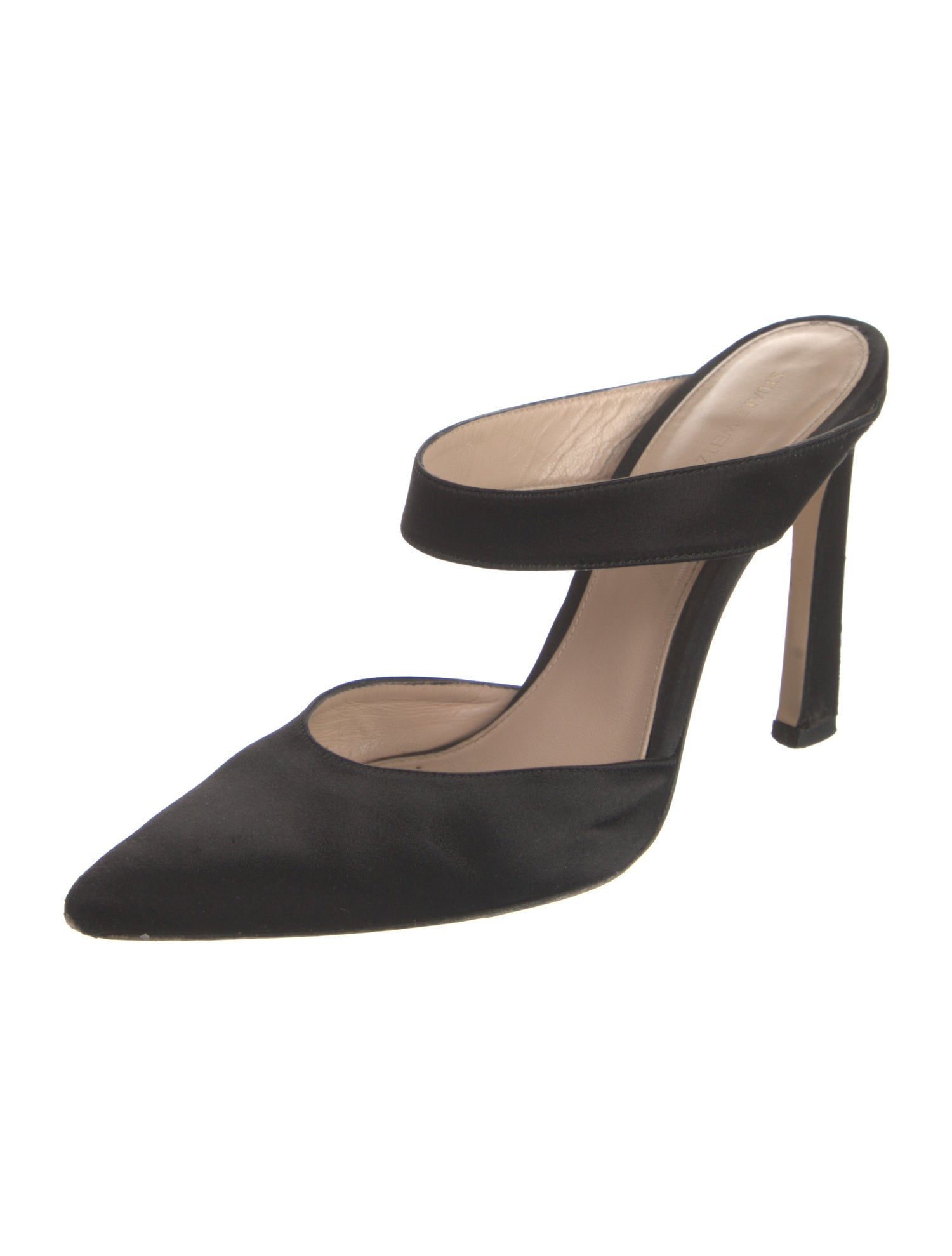 Stuart Weitzman Satin Mules
