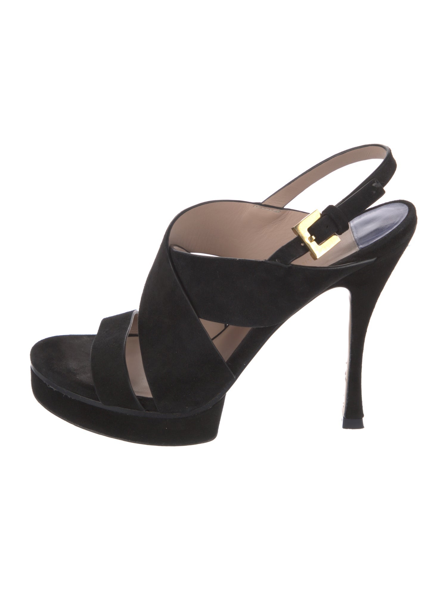 Stuart Weitzman Suede Slingback Sandals