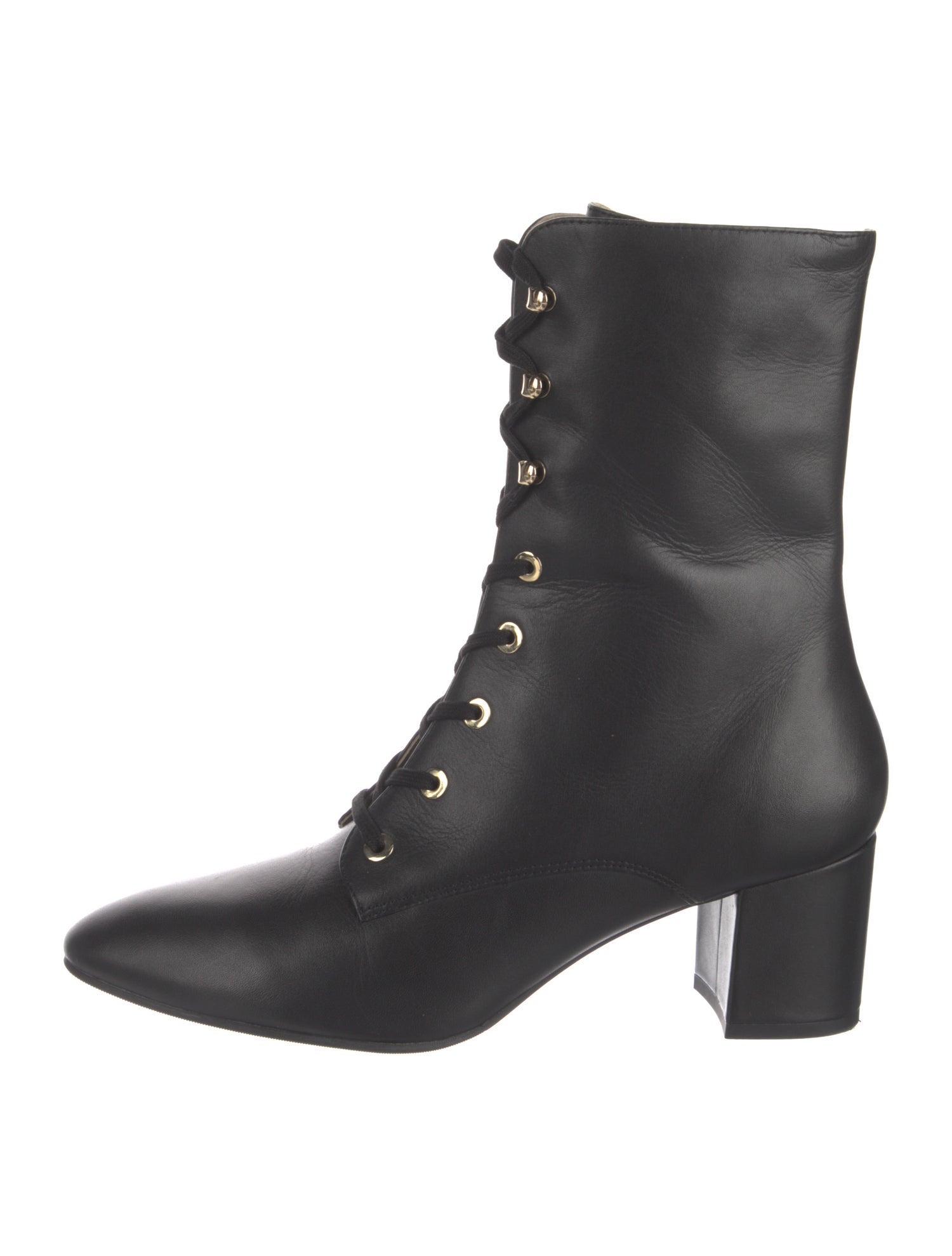 Stuart Weitzman Leather Lace-Up Boots