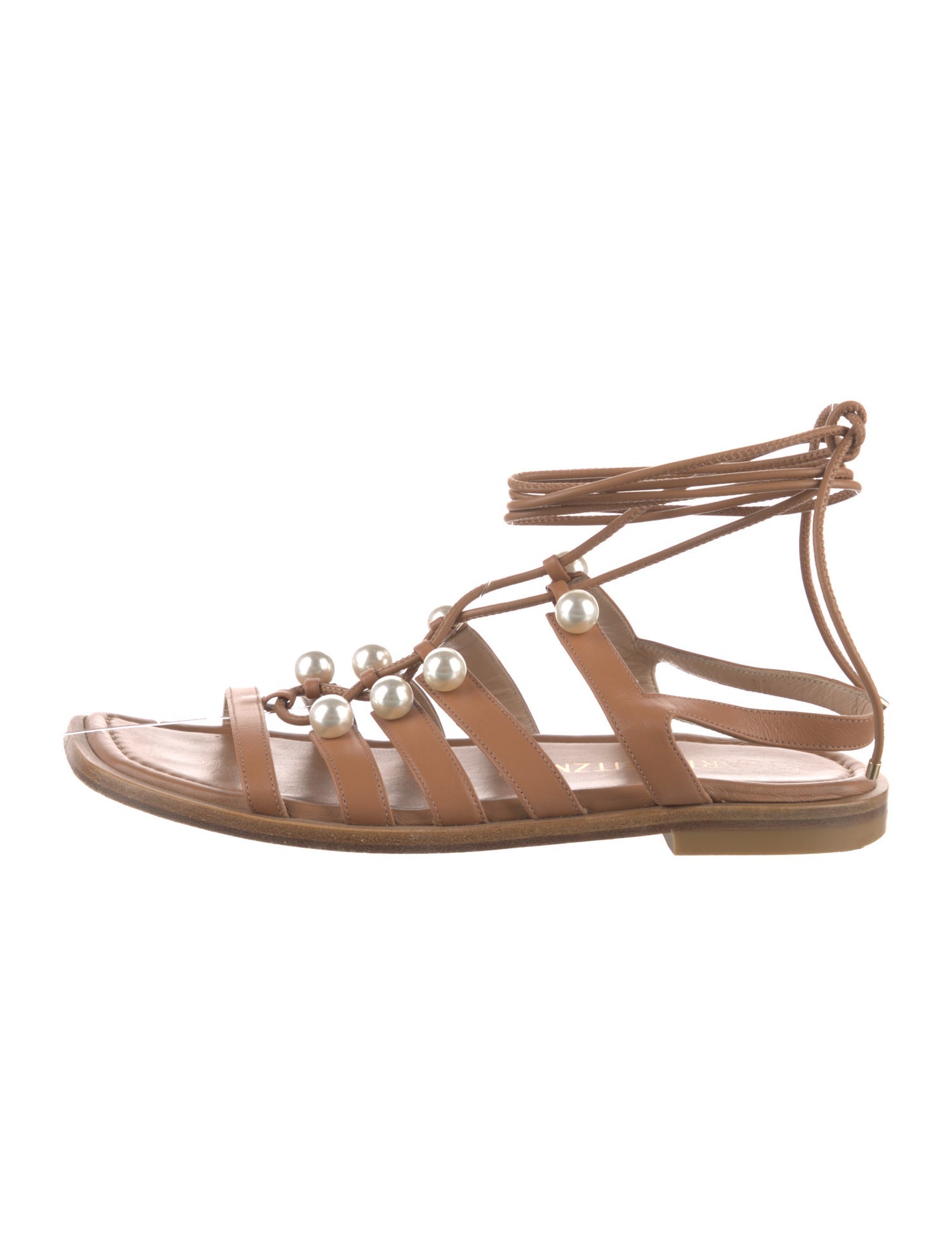 Stuart Weitzman Leather Gladiator Sandals