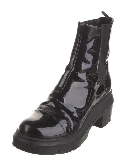 Stuart Weitzman Patent Leather Chelsea Boots