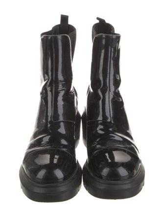 Stuart Weitzman Patent Leather Chelsea Boots