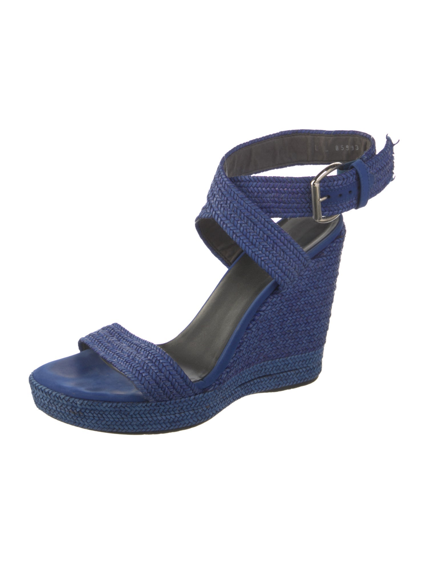 Stuart Weitzman Leather Braided Accents Espadrilles