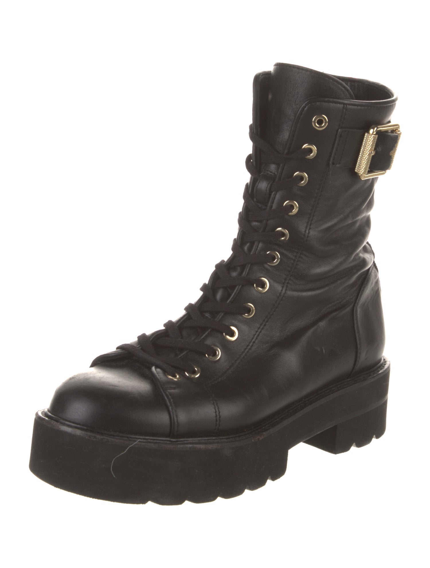 Stuart Weitzman Leather Combat Boots