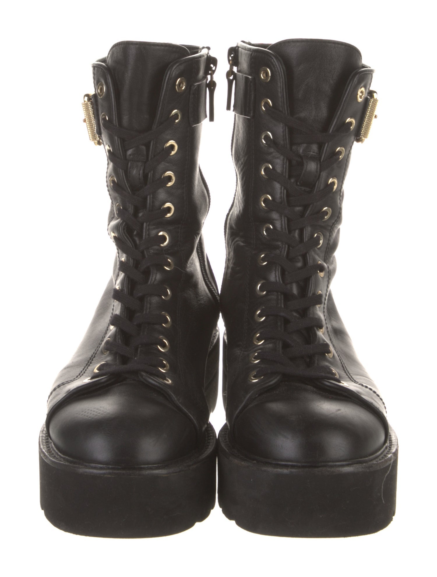 Stuart Weitzman Leather Combat Boots
