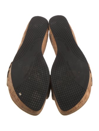 Stuart Weitzman Ponyhair Animal Print Slides