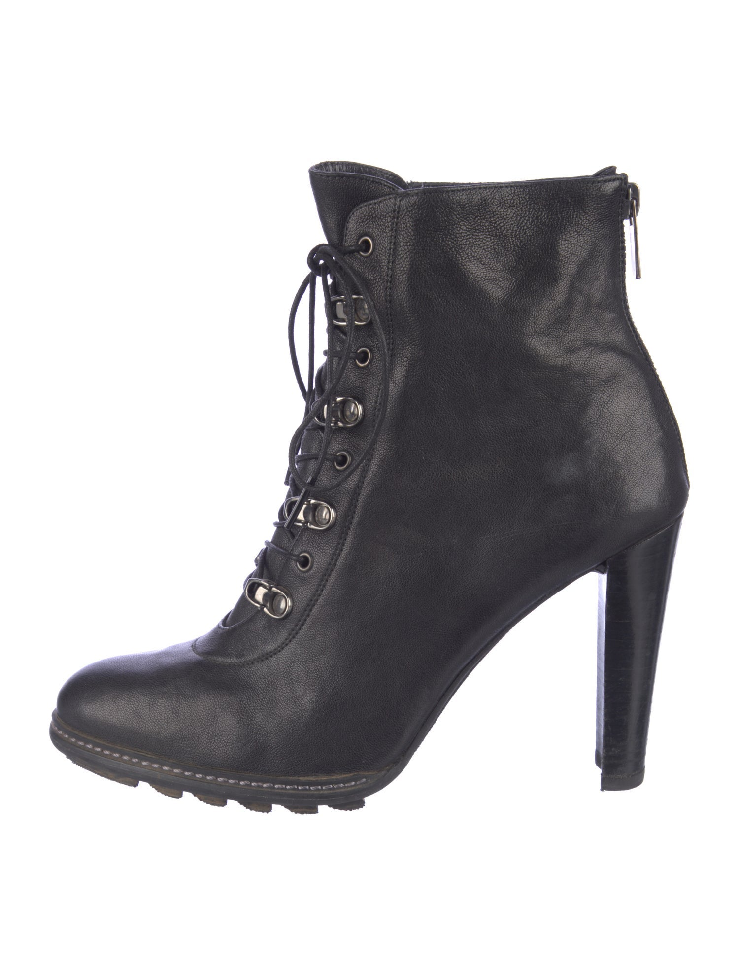 Stuart Weitzman Leather Lace-Up Boots