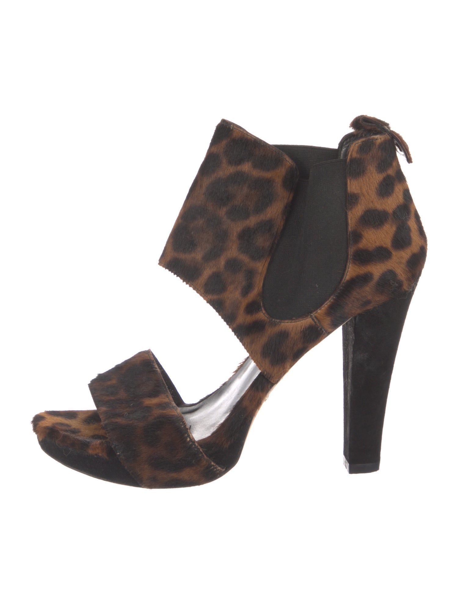 Stuart Weitzman Ponyhair Animal Print Sandals
