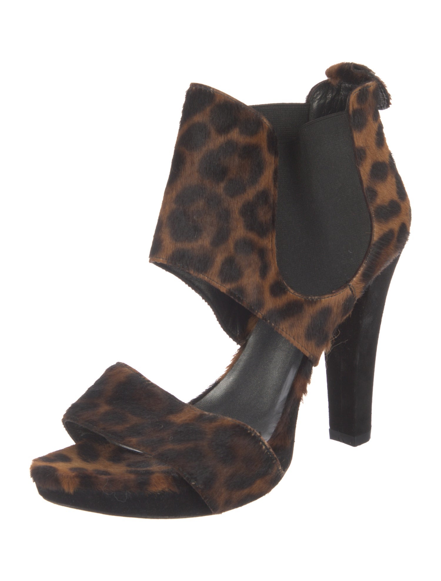 Stuart Weitzman Ponyhair Animal Print Sandals