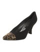 Stuart Weitzman Animal Print Crystal Embellishments Pumps