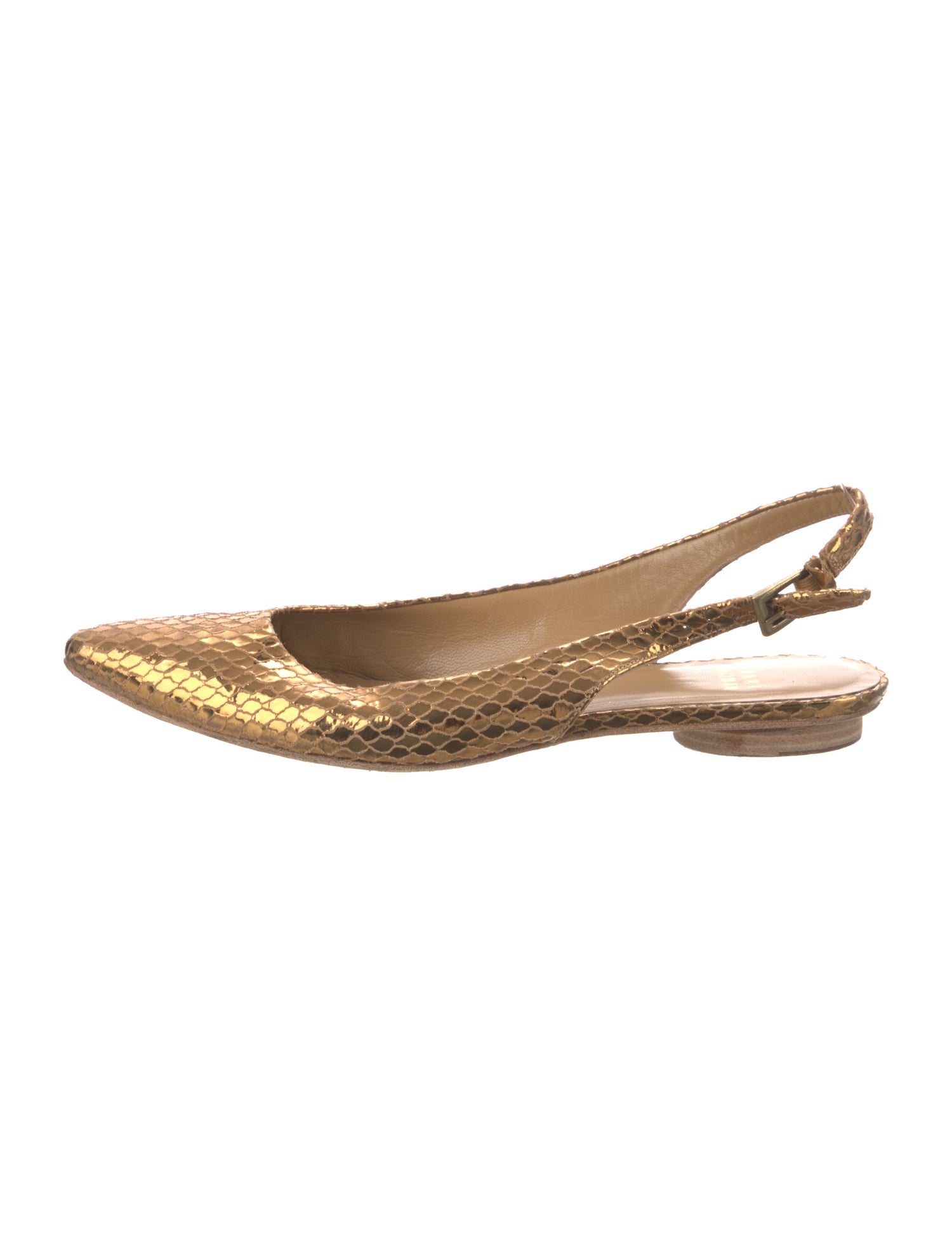 Stuart Weitzman Leather Slingback Flats