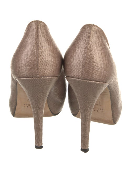 Stuart Weitzman Printed Leather Trim Embellishment Pumps