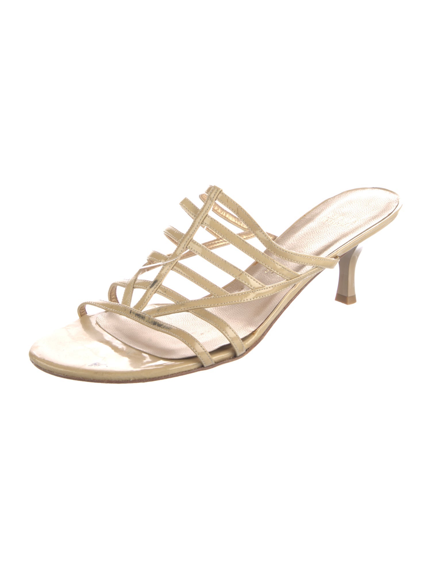 Stuart Weitzman Patent Leather Slides