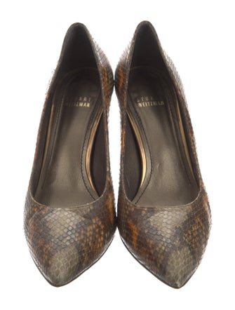 Stuart Weitzman Leather Animal Print Pumps