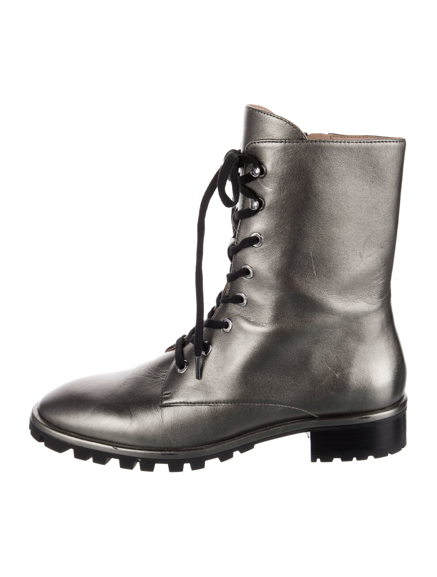 Stuart Weitzman Leather Combat Boots