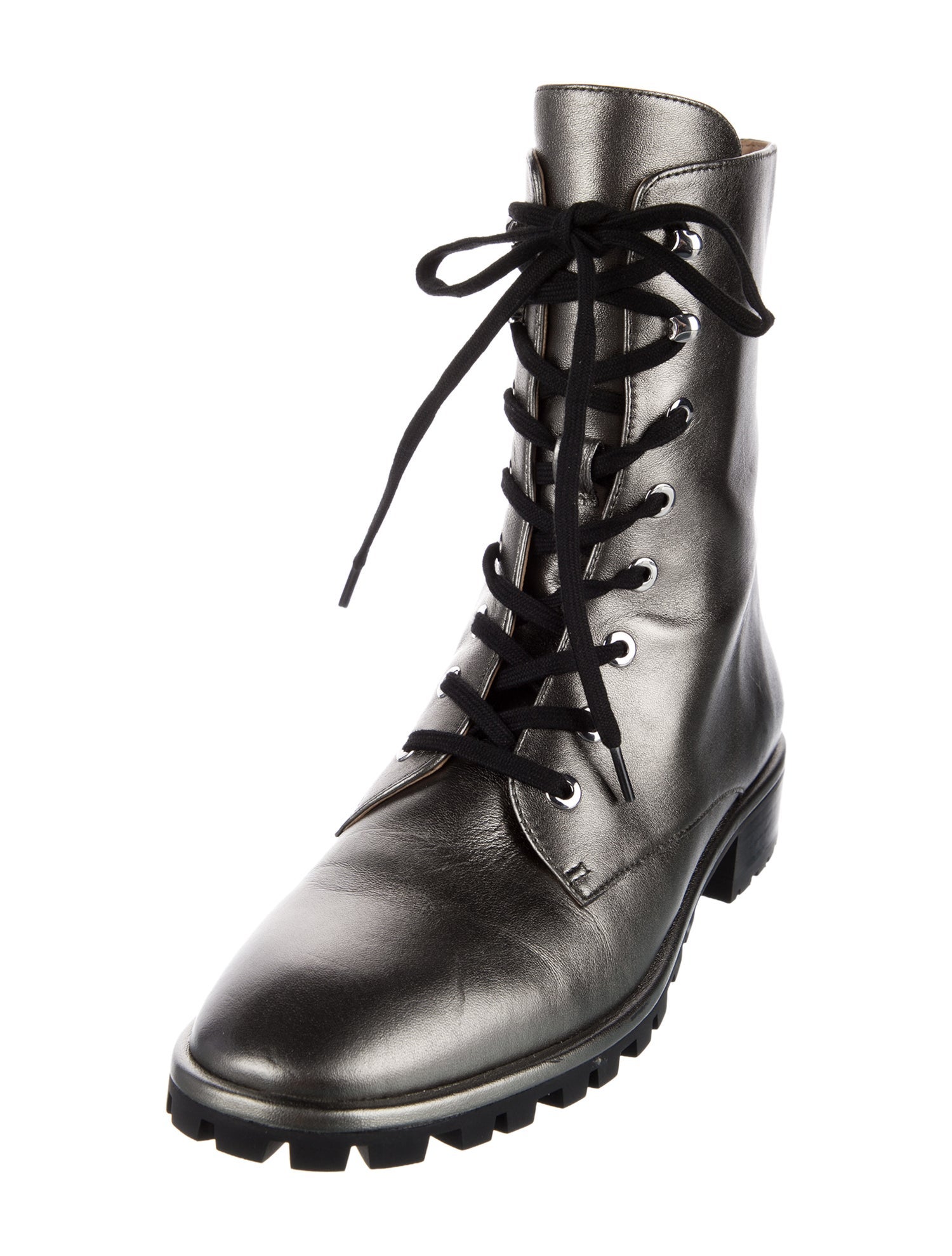 Stuart Weitzman Leather Combat Boots