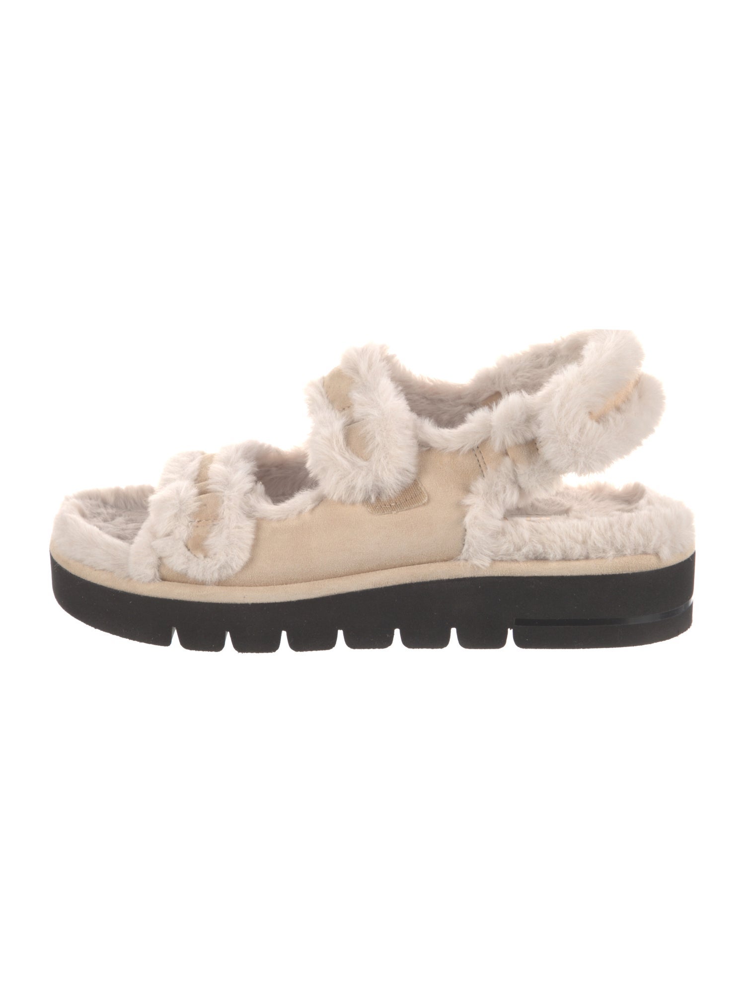Stuart Weitzman Fur Slingback Sandals w/ Tags