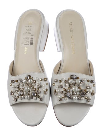 Stuart Weitzman Leather Slides