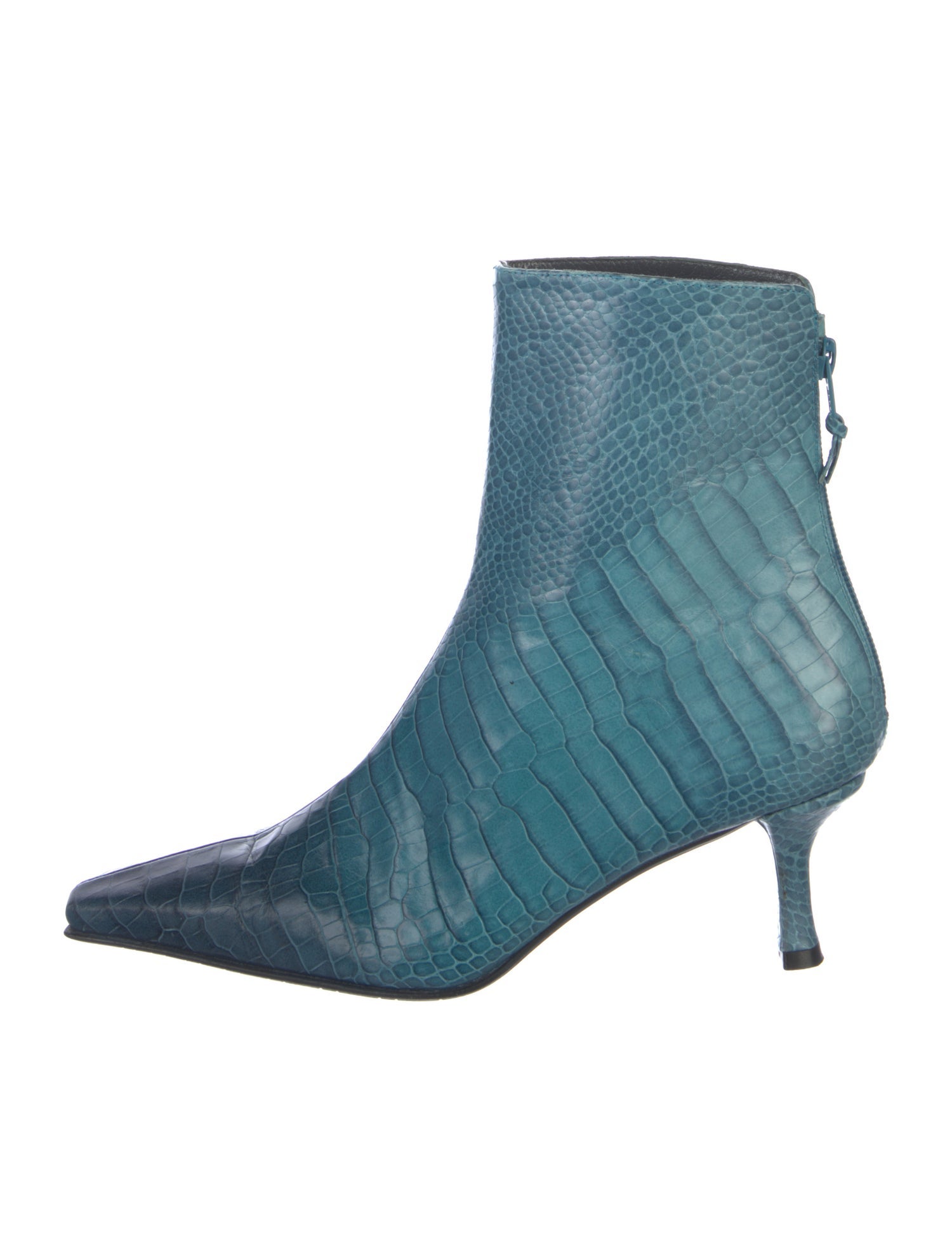 Stuart Weitzman Embossed Leather Printed Boots