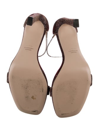 Stuart Weitzman Glitter Accents Sandals