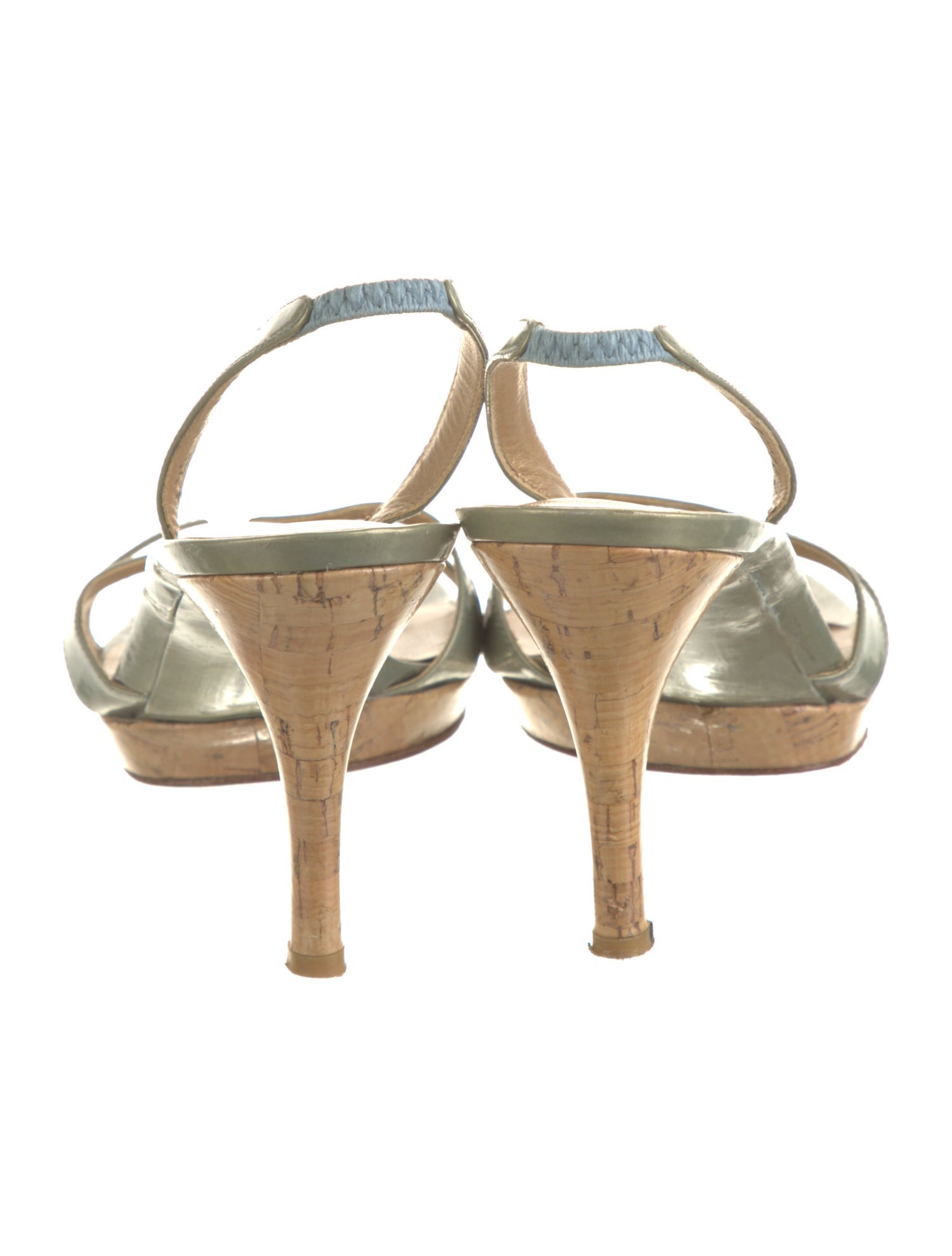 Stuart Weitzman Patent Leather Slingback Sandals