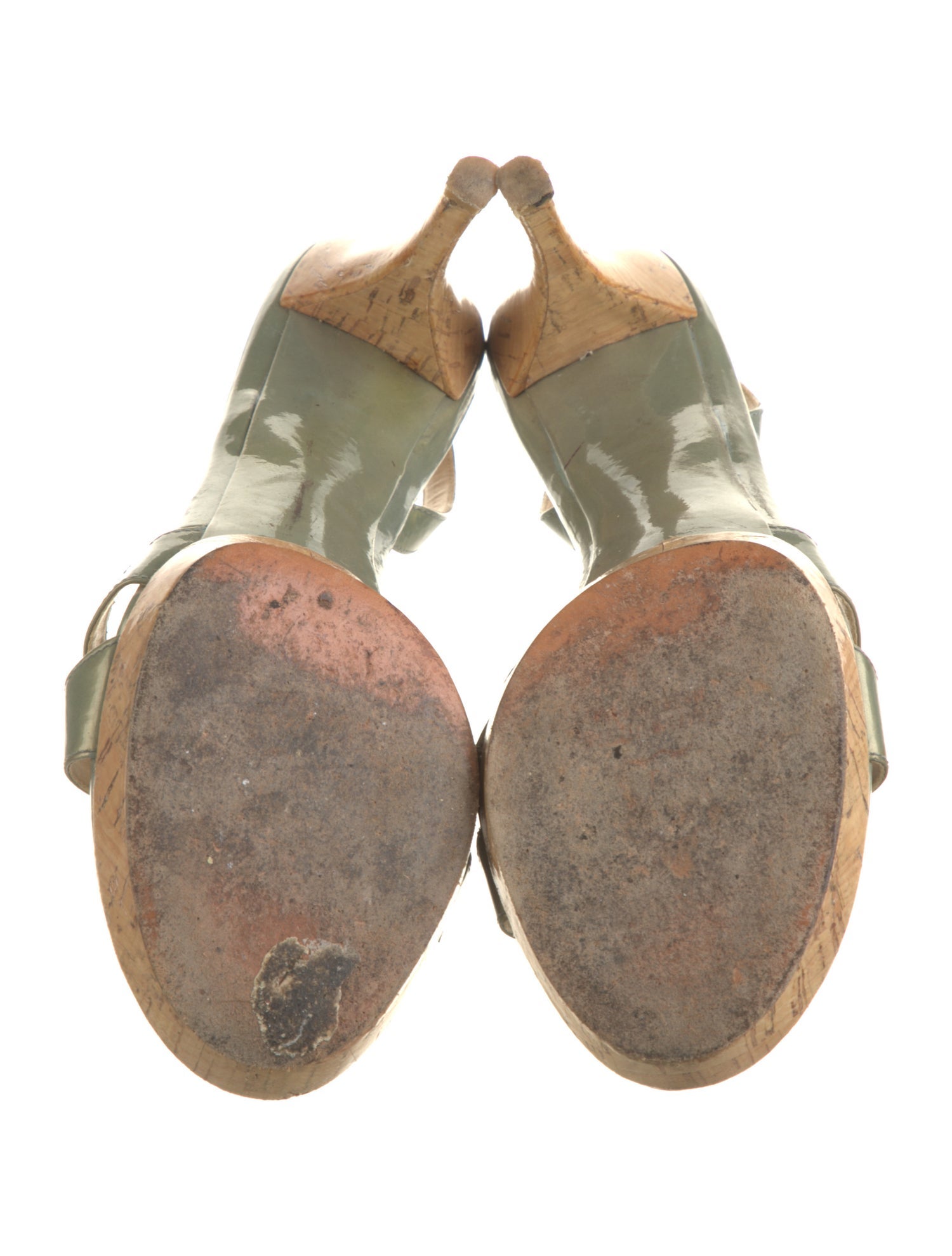 Stuart Weitzman Patent Leather Slingback Sandals