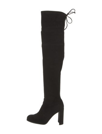 Stuart Weitzman Suede Lace-Up Boots